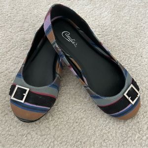 Candie’s Striped Flats NIB